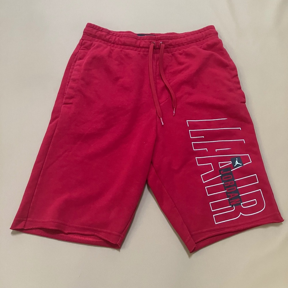Air Jordan Jumpman Red Fleece Sweat Shorts Mens Small Gym Casual Basketball